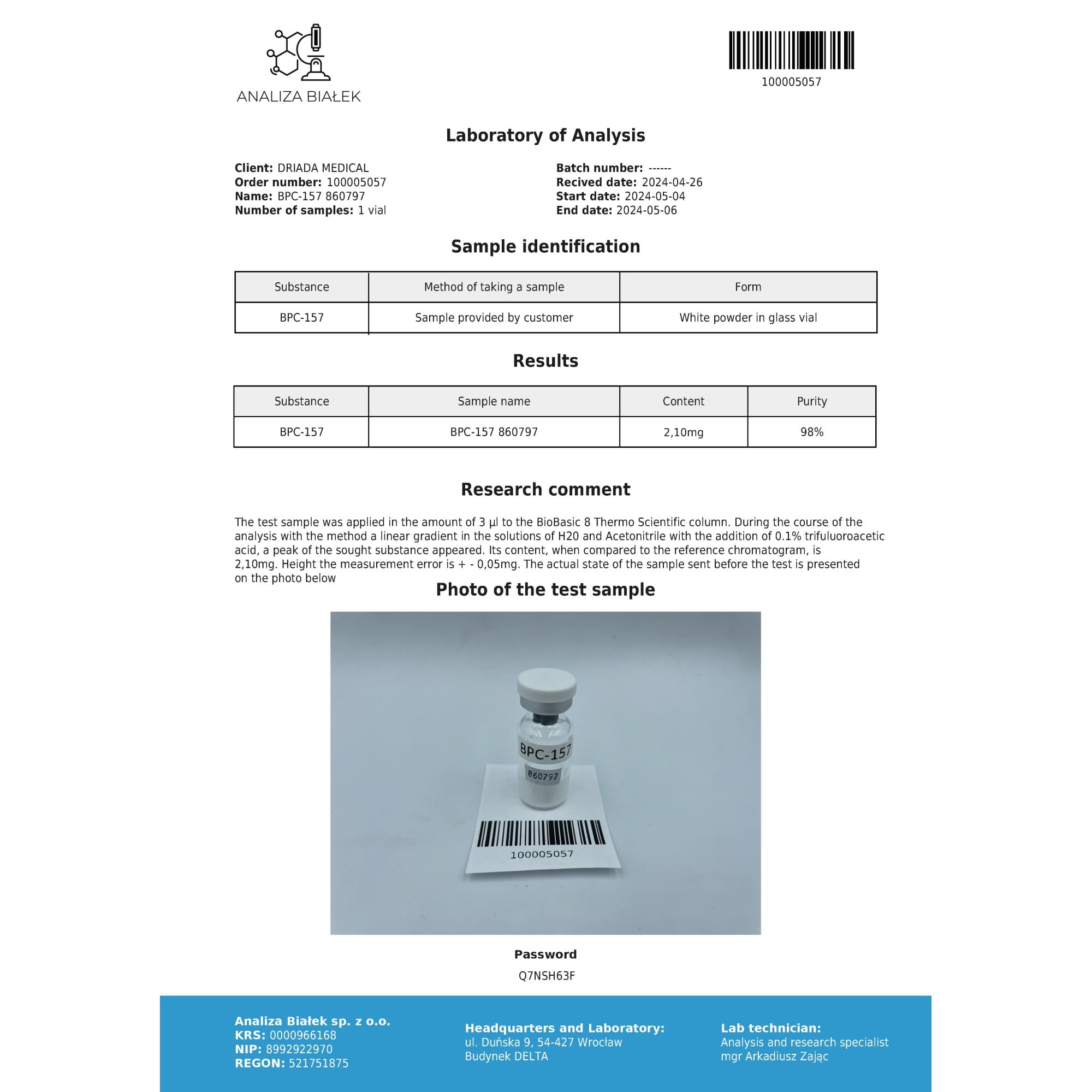 BPC-157 2mg Driada Medical — imagem 4