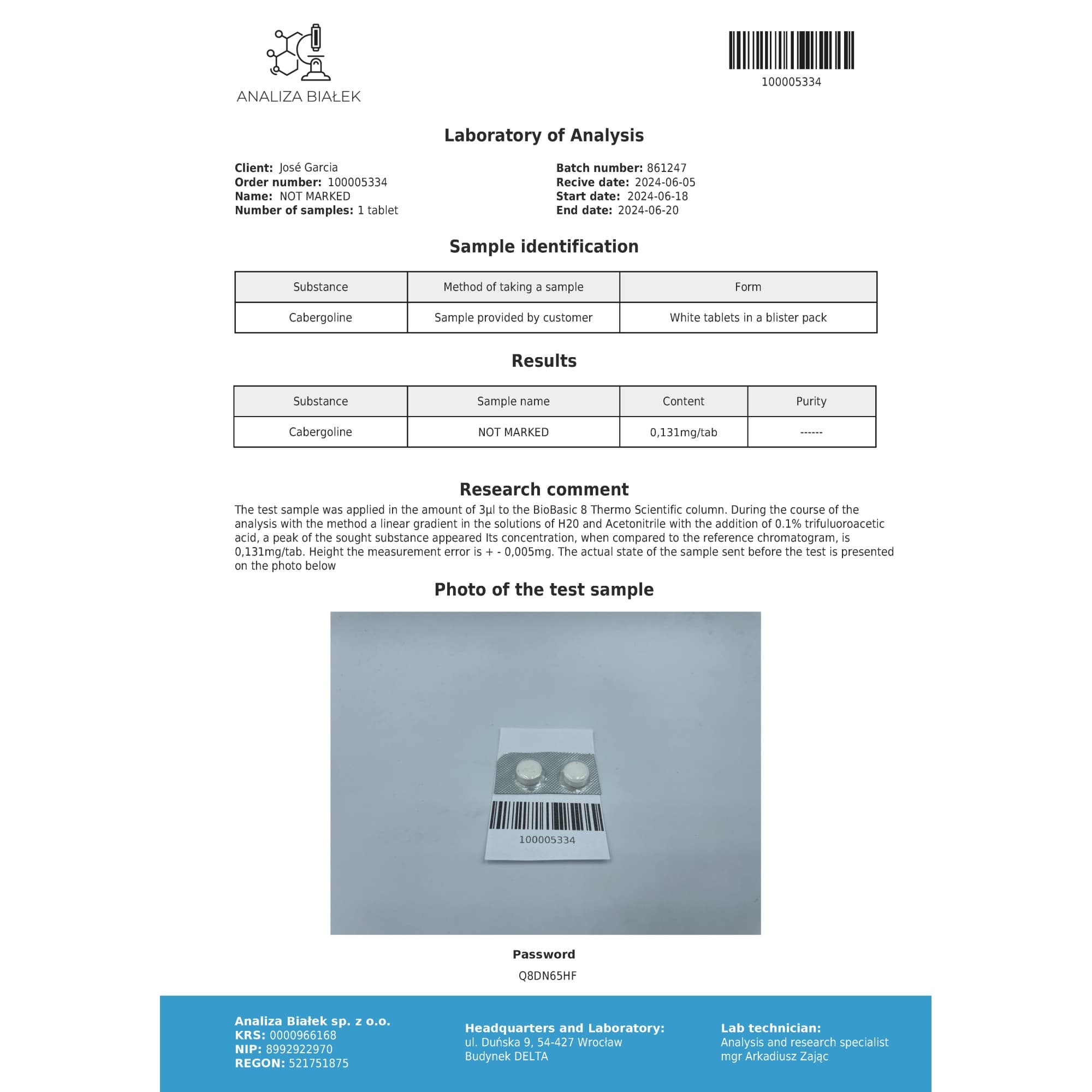 Cabergolina 0,125mg Driada Medical — imagem 5