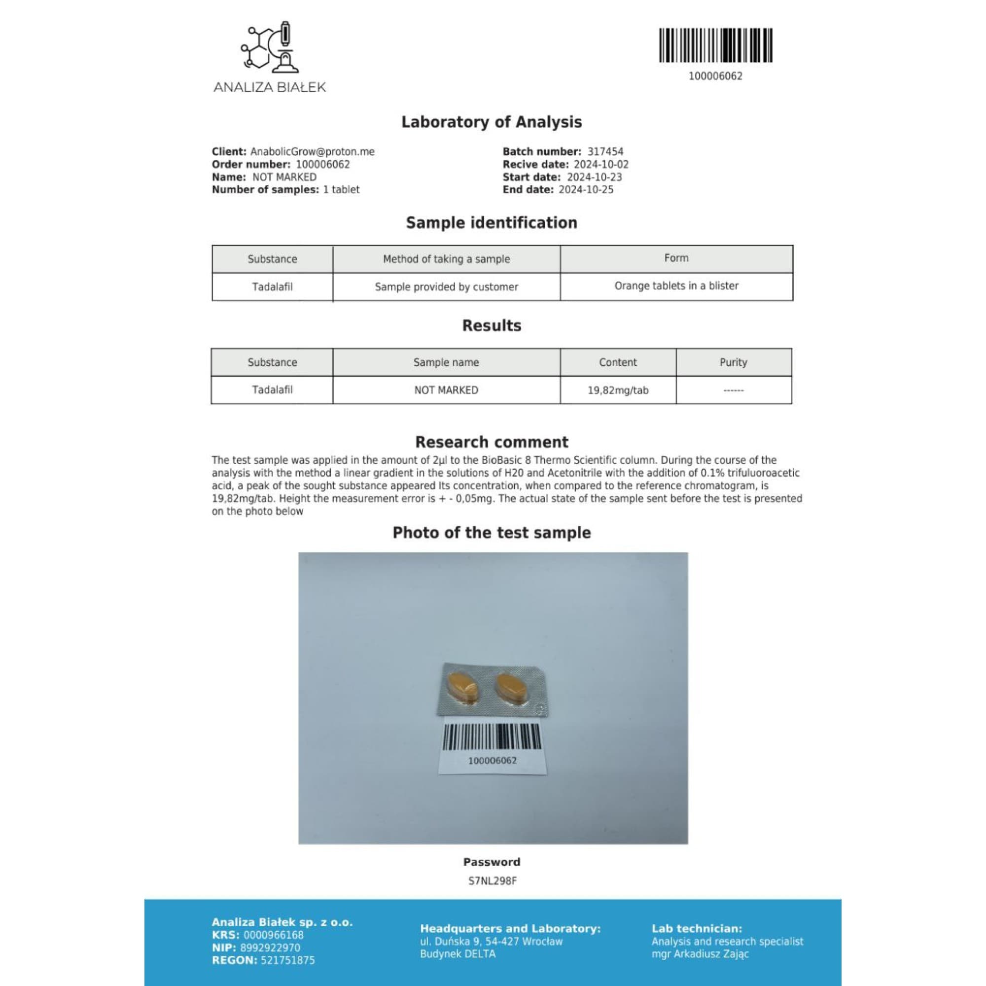 Cialis 20mg (Tadalafil) Driada Medical – 20 Comprimidos — imagem 3
