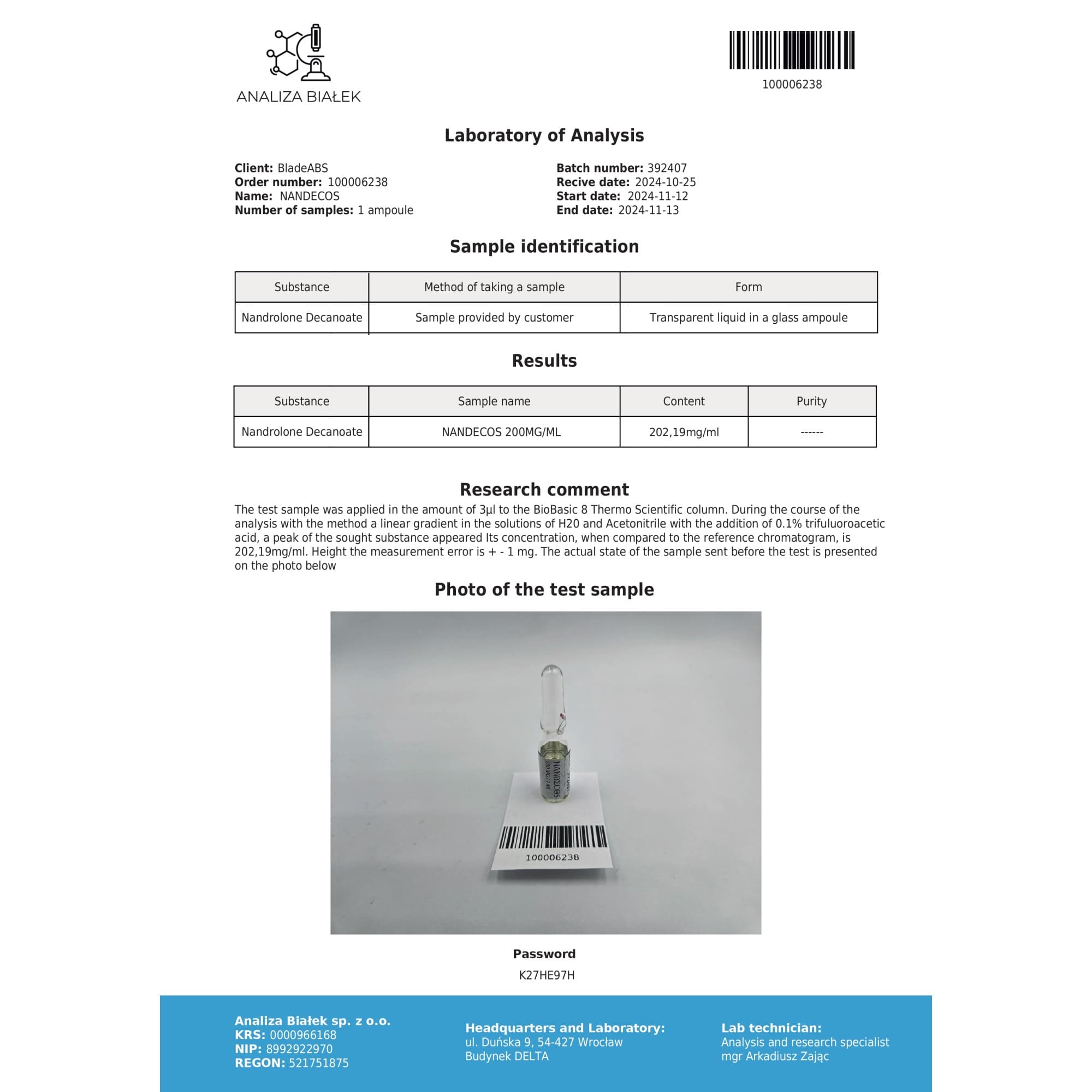 Decanoato de Nandrolona 200mg/ml Driada Medical — imagem 4