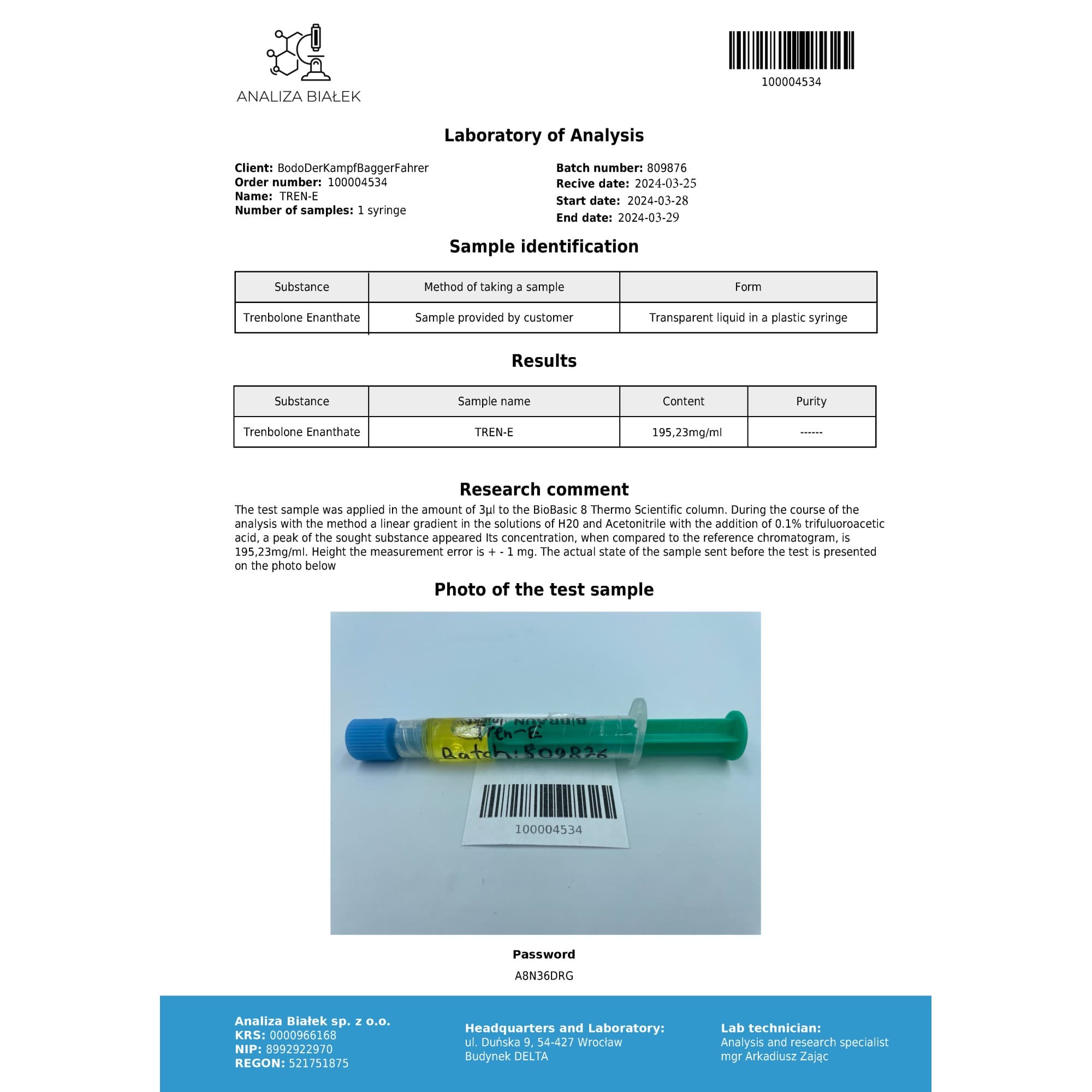 Enantato de Trembolona 200mg/ml Driada Medical — imagem 5