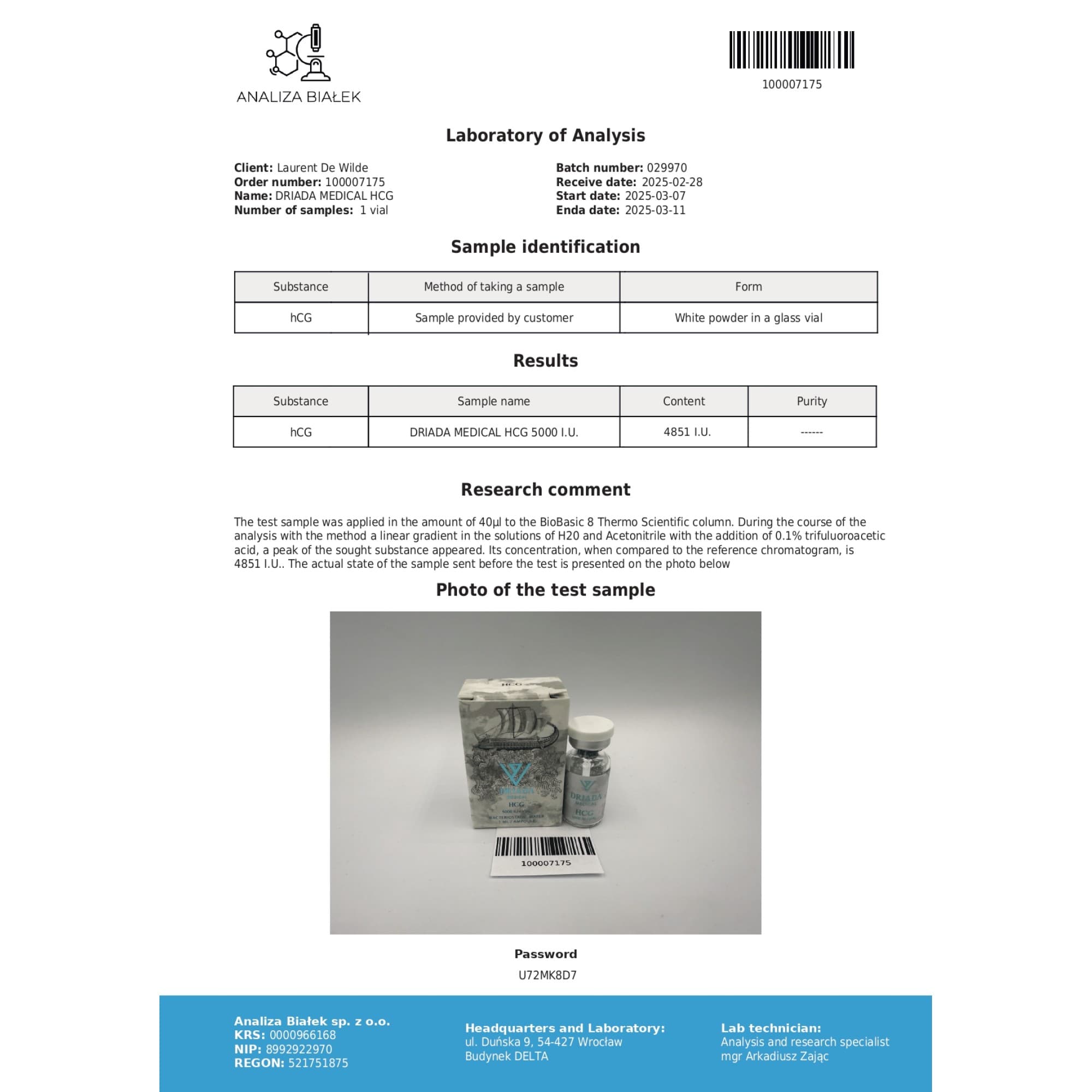 Pregnyl HCG 5000ui Driada Medical — imagem 3