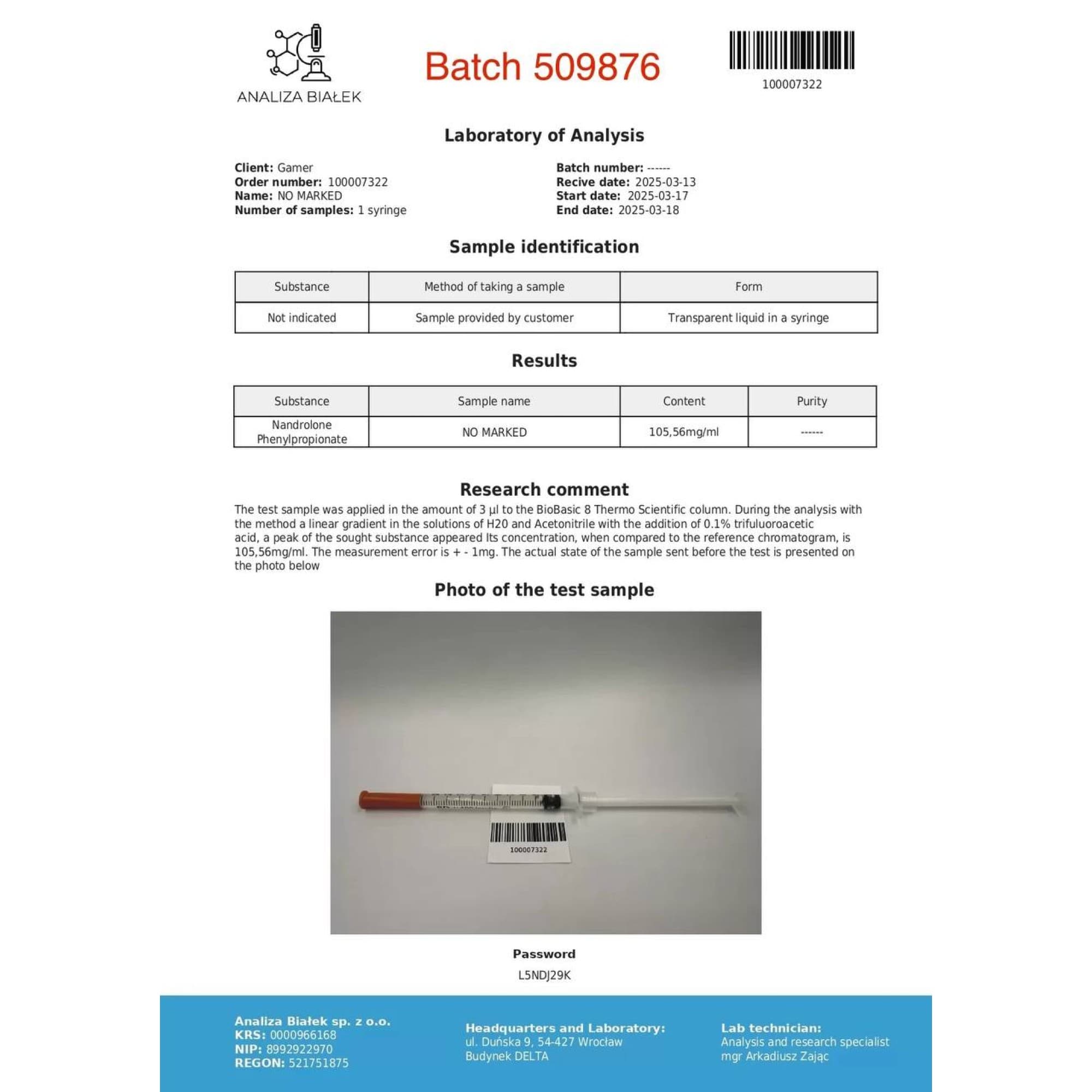 NPP Fenilpropionato de Nandrolona 100mg/ml Driada Medical — imagem 3