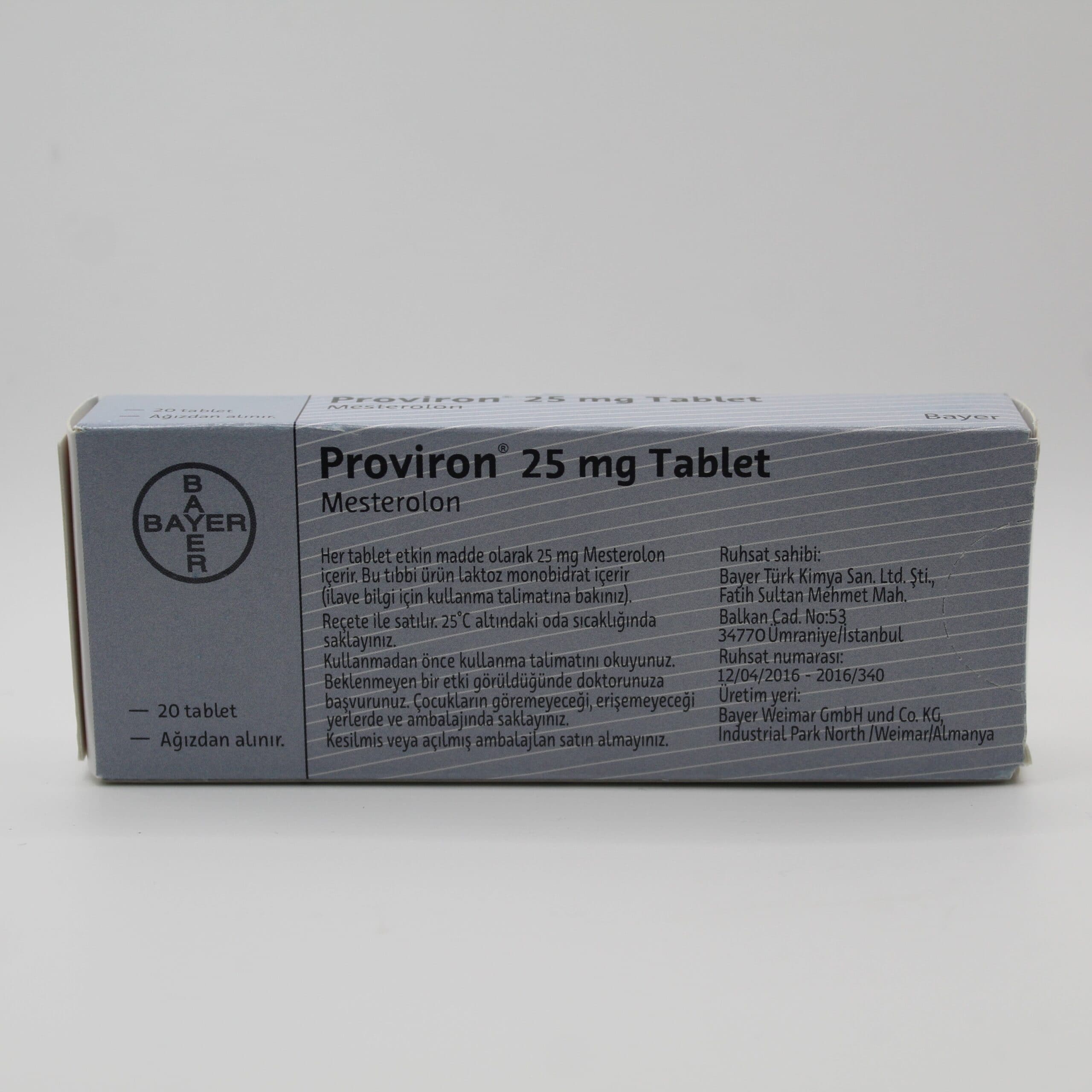 Proviron 25mg Bayer (Farmácia Grega) — imagem 2