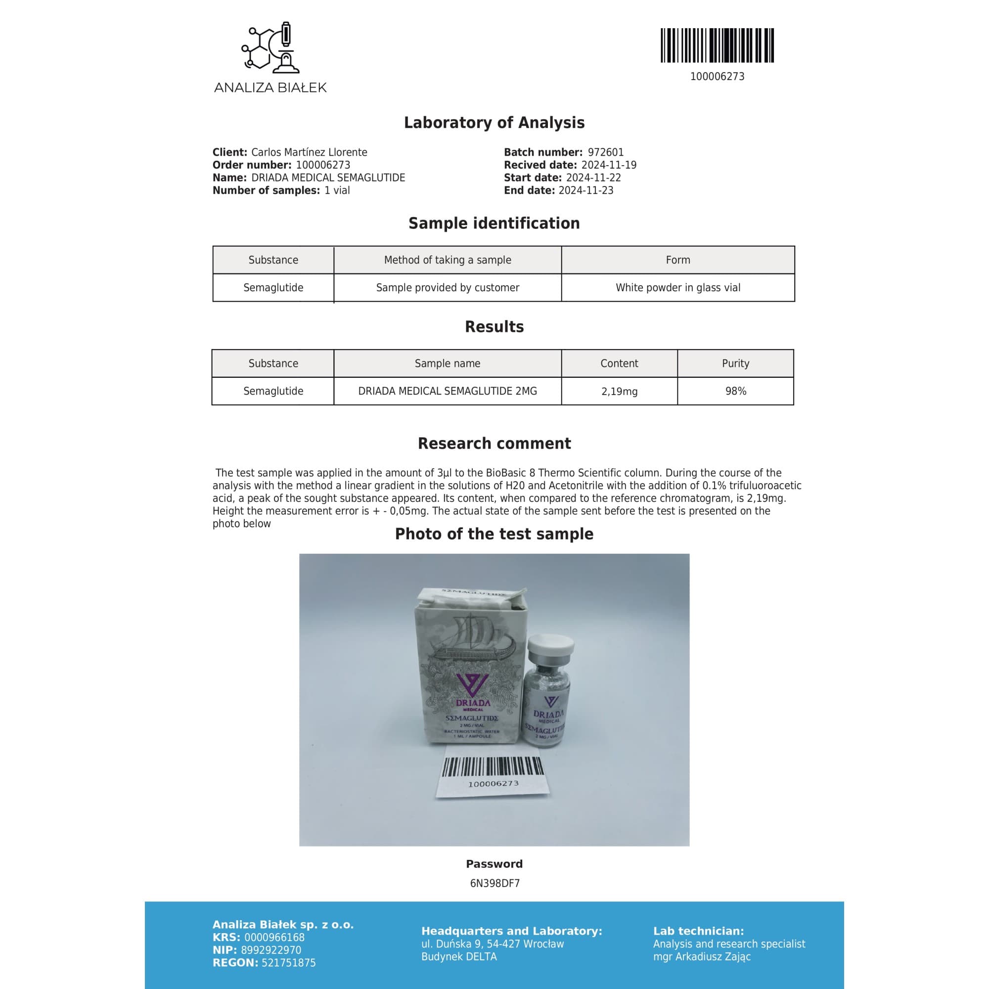 Semaglutide 2mg Driada Medical — imagem 3