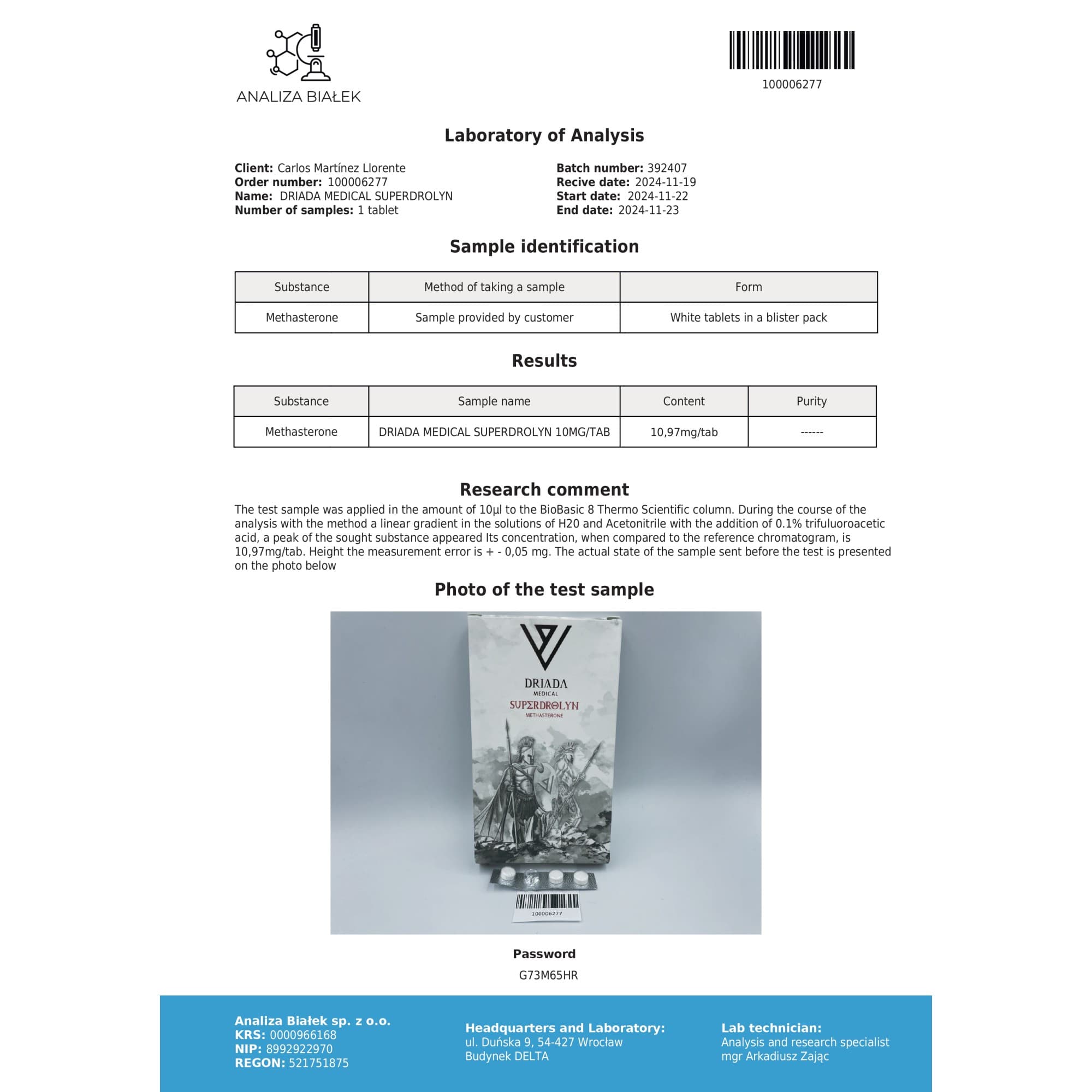 Superdrol 10mg Driada Medical — imagem 3