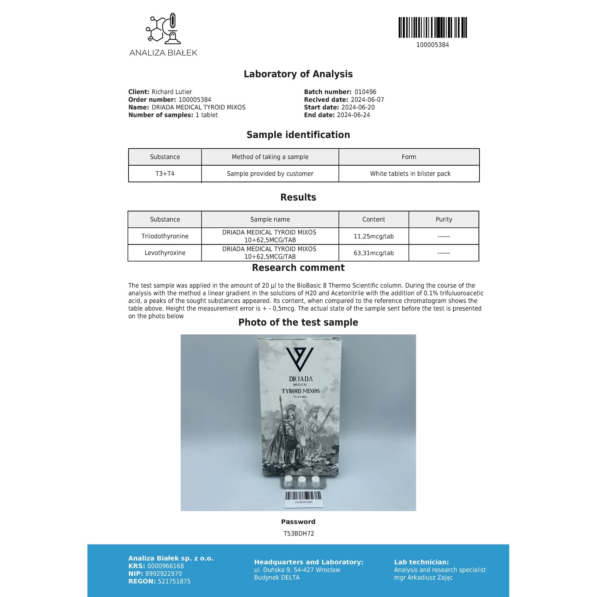 T3+T4 10mcg+62,5mcg Driada Medical — imagem 4