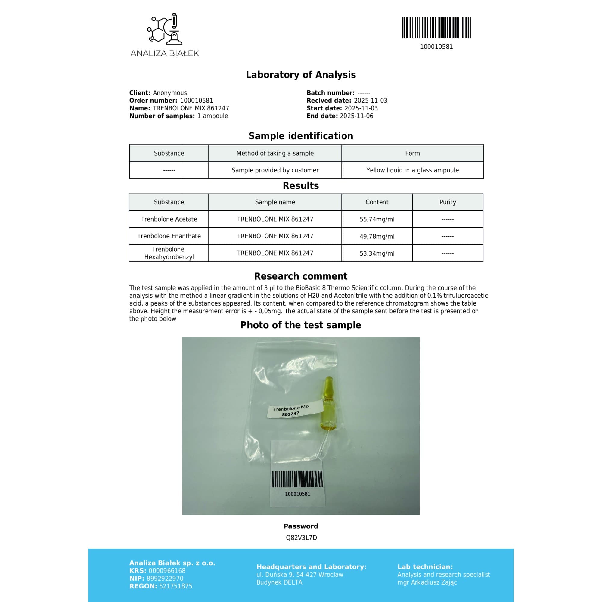 Tri Trembolona 150mg/ml vial Driada Medical — imagem 2