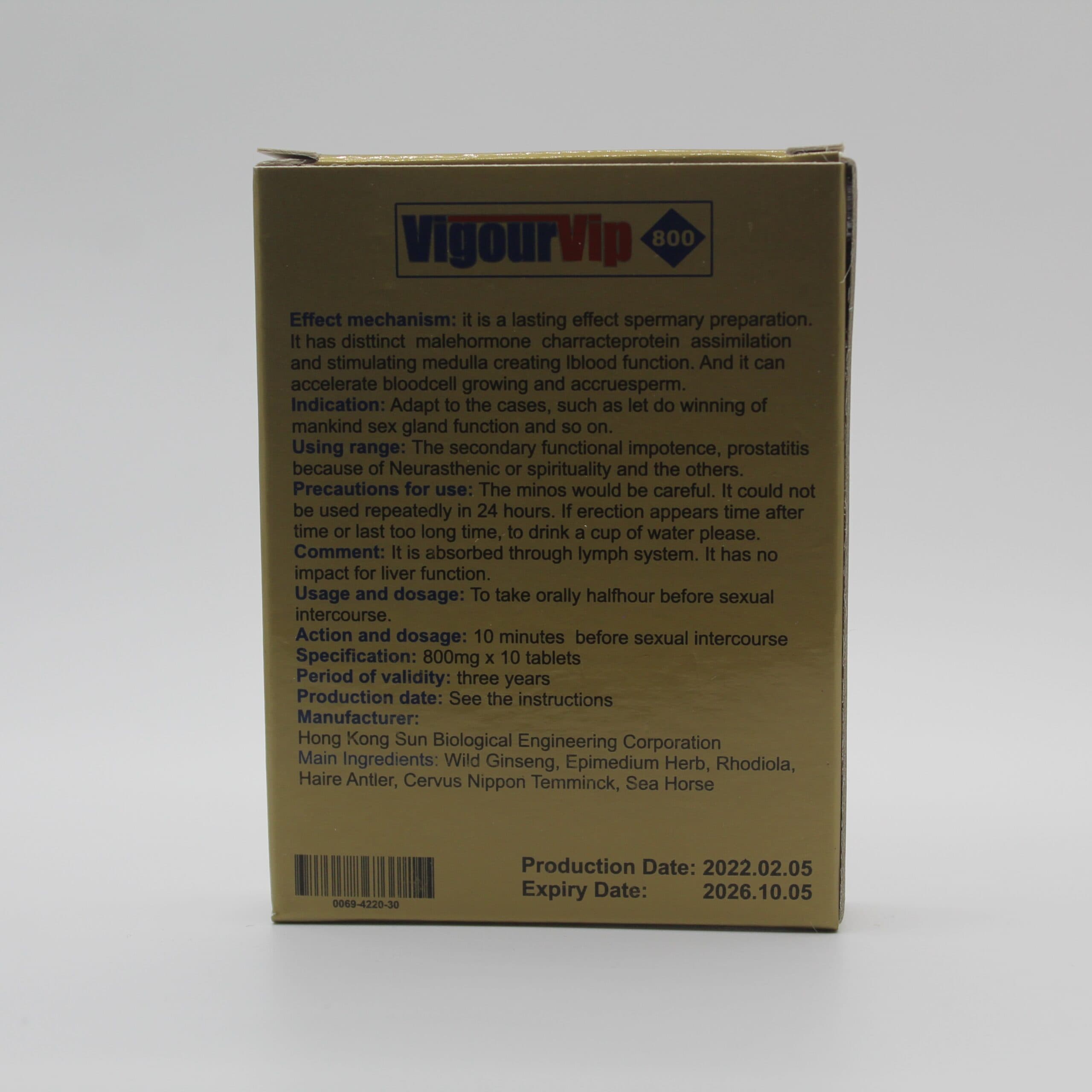 Vigour 800 Amarelo – 10 Comprimidos — imagem 2
