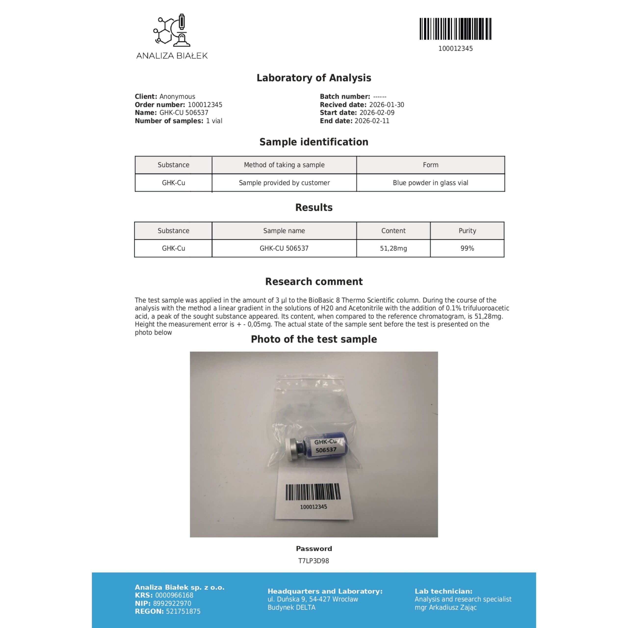 GHK-CU 50mg Driada Medical — imagem 2