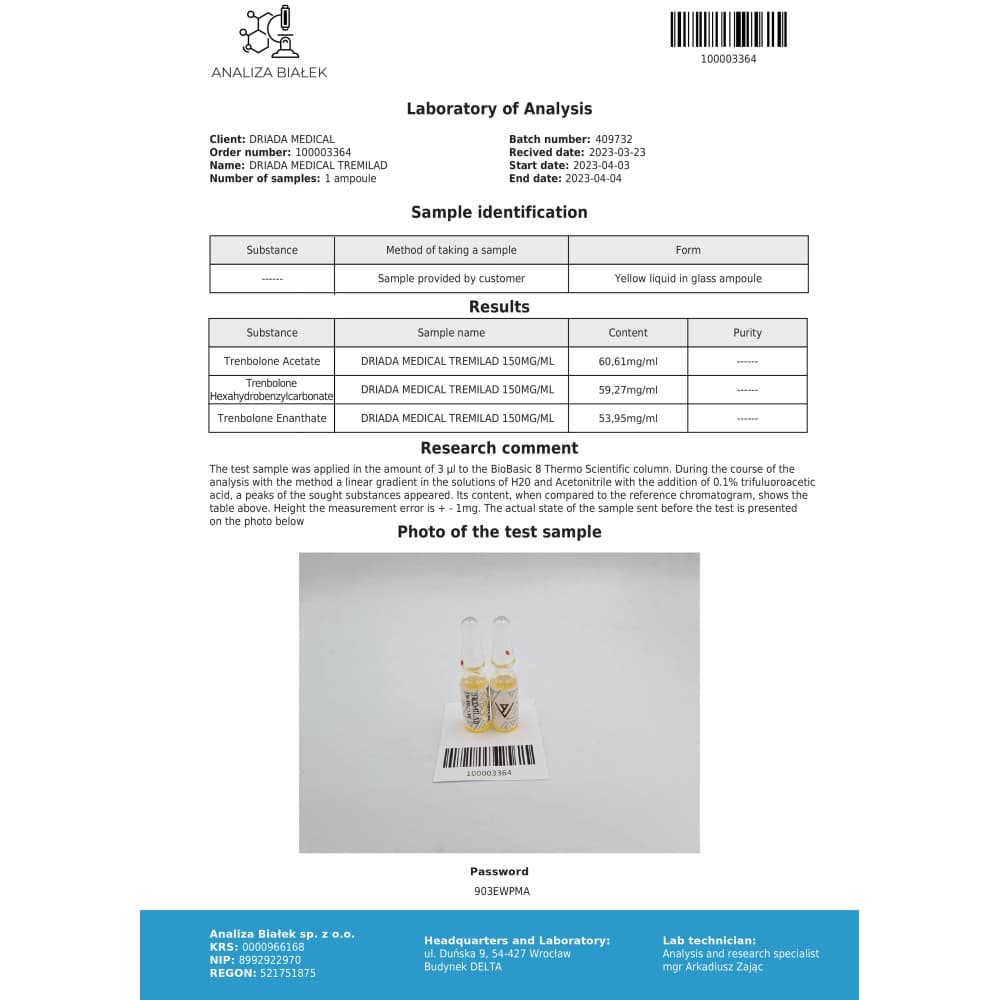 Tri Trembolona 150mg/ml Driada Medical — imagem 5