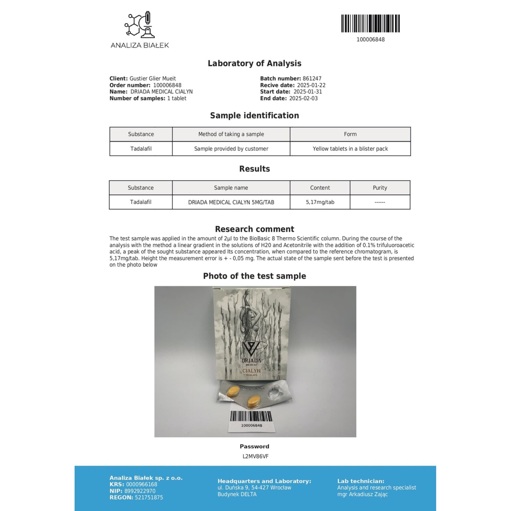 Cialis 5mg Driada Medical – 20 Comprimidos — imagem 5