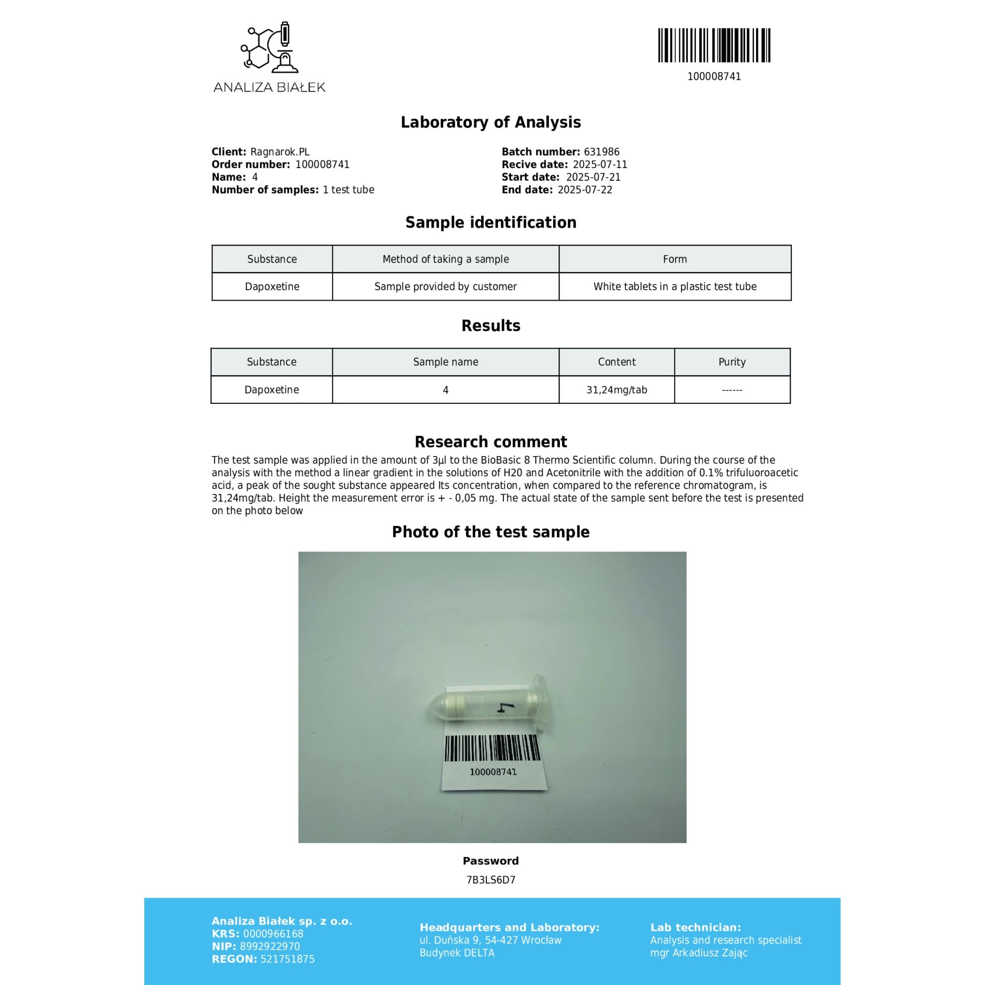 Dapoxetina 30mg Driada Medical — imagem 4