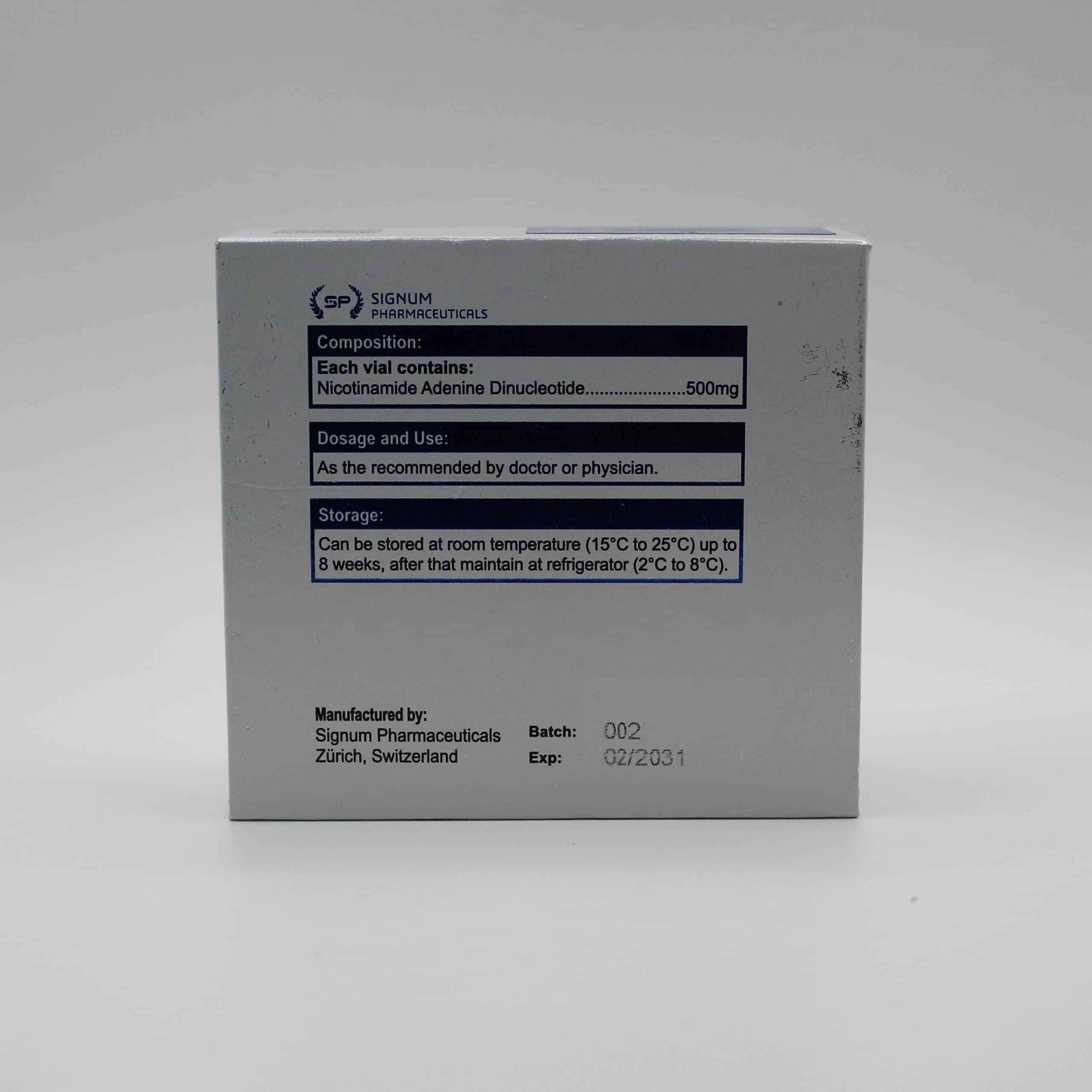 NAD+ 10ml/1000mg Signum Pharmaceuticals — imagem 3