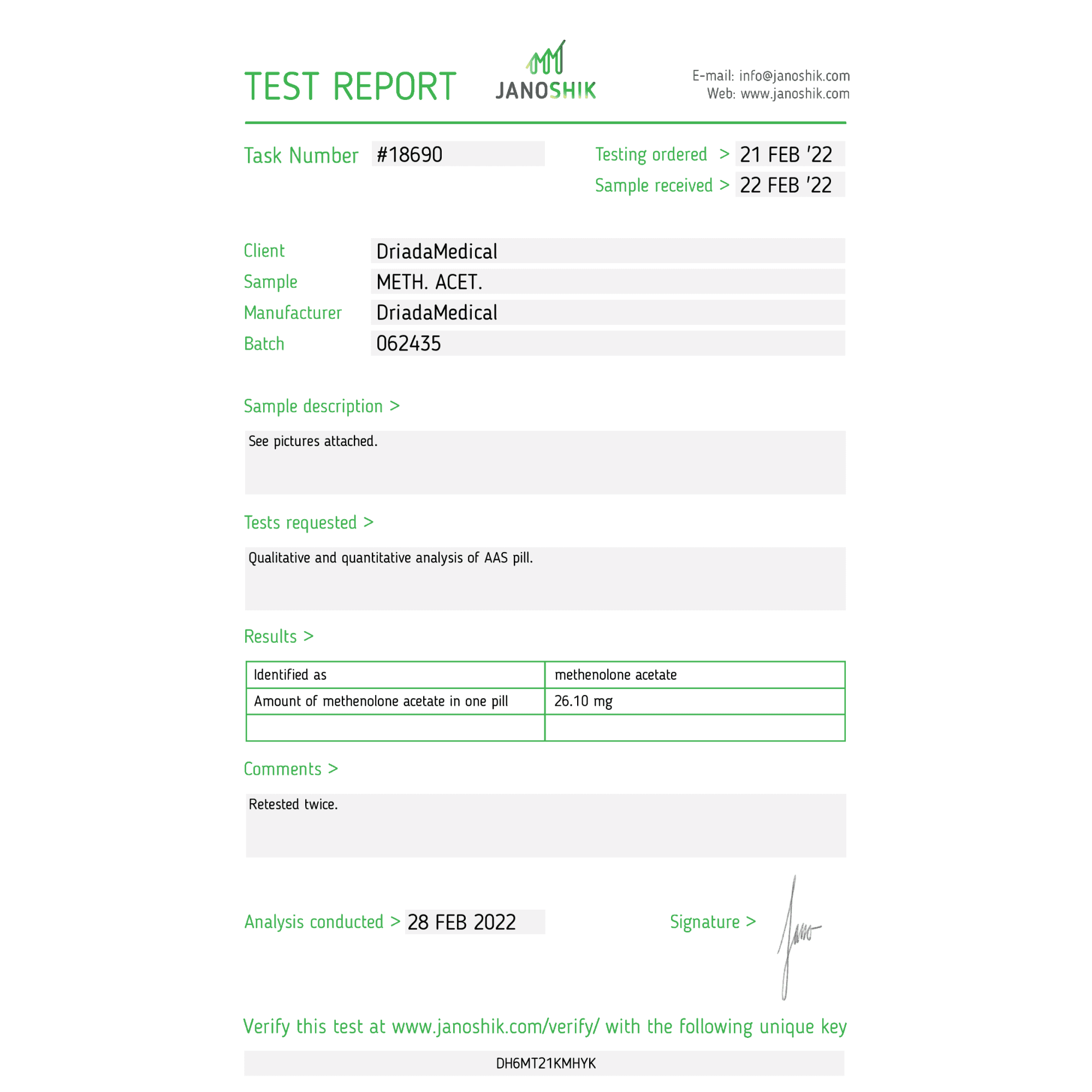 Primobolan oral 25mg Driada Medical — imagem 4