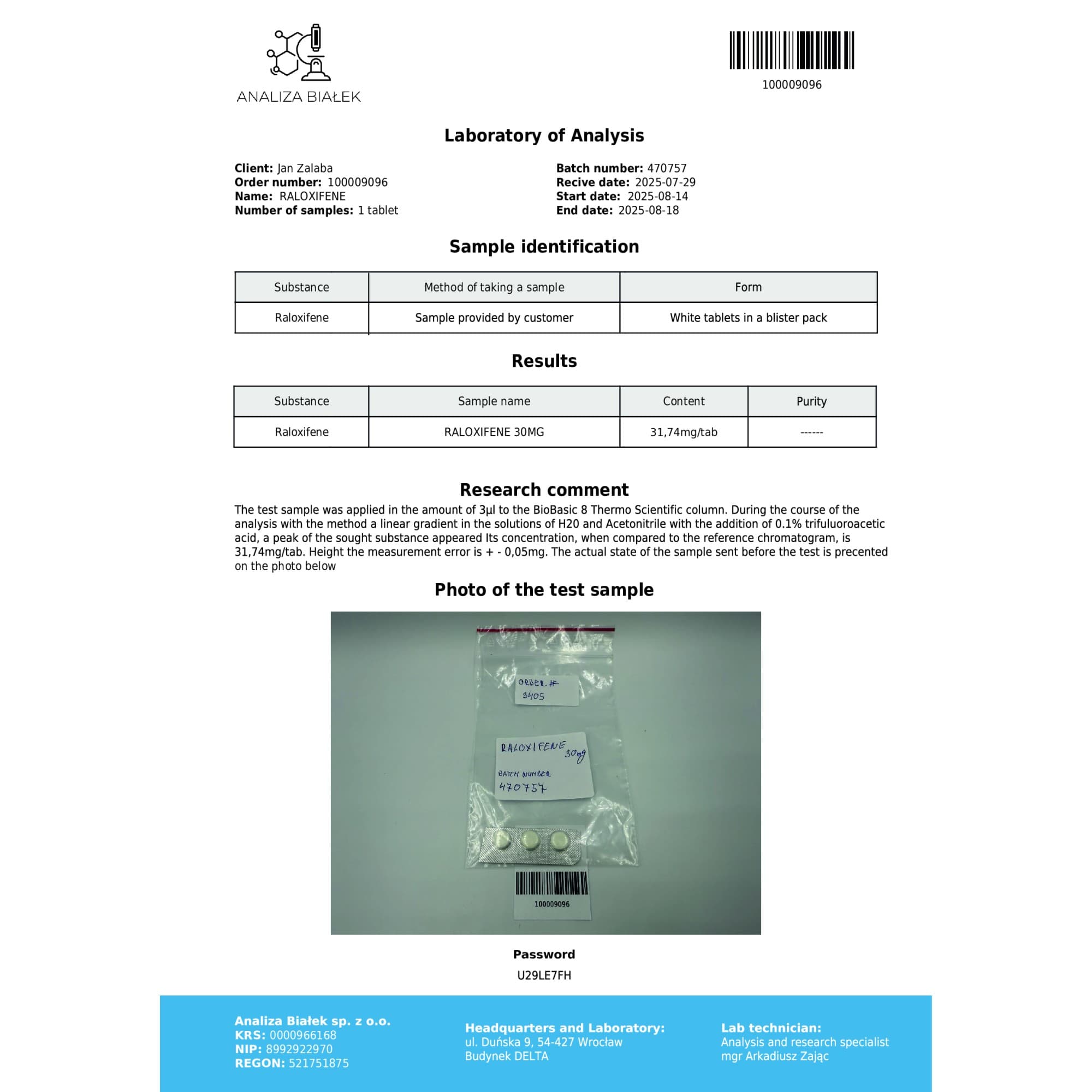 Citrato de Raloxifeno 30mg Driada Medical — imagem 4