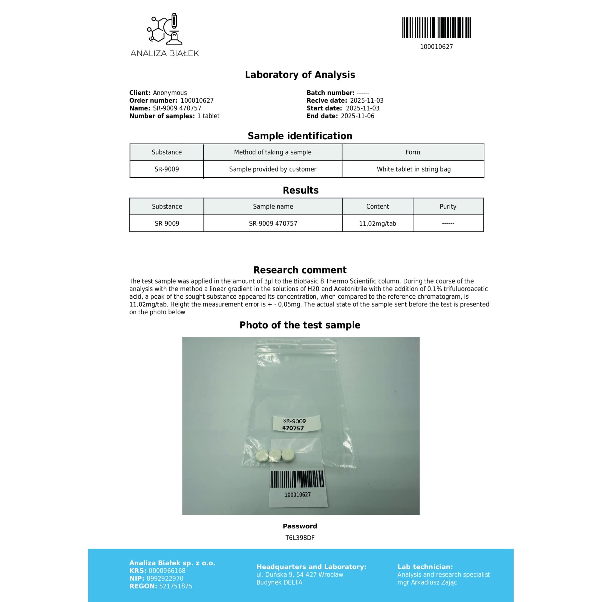 Stenabolic SR9009 10mg Driada Medical — imagem 3