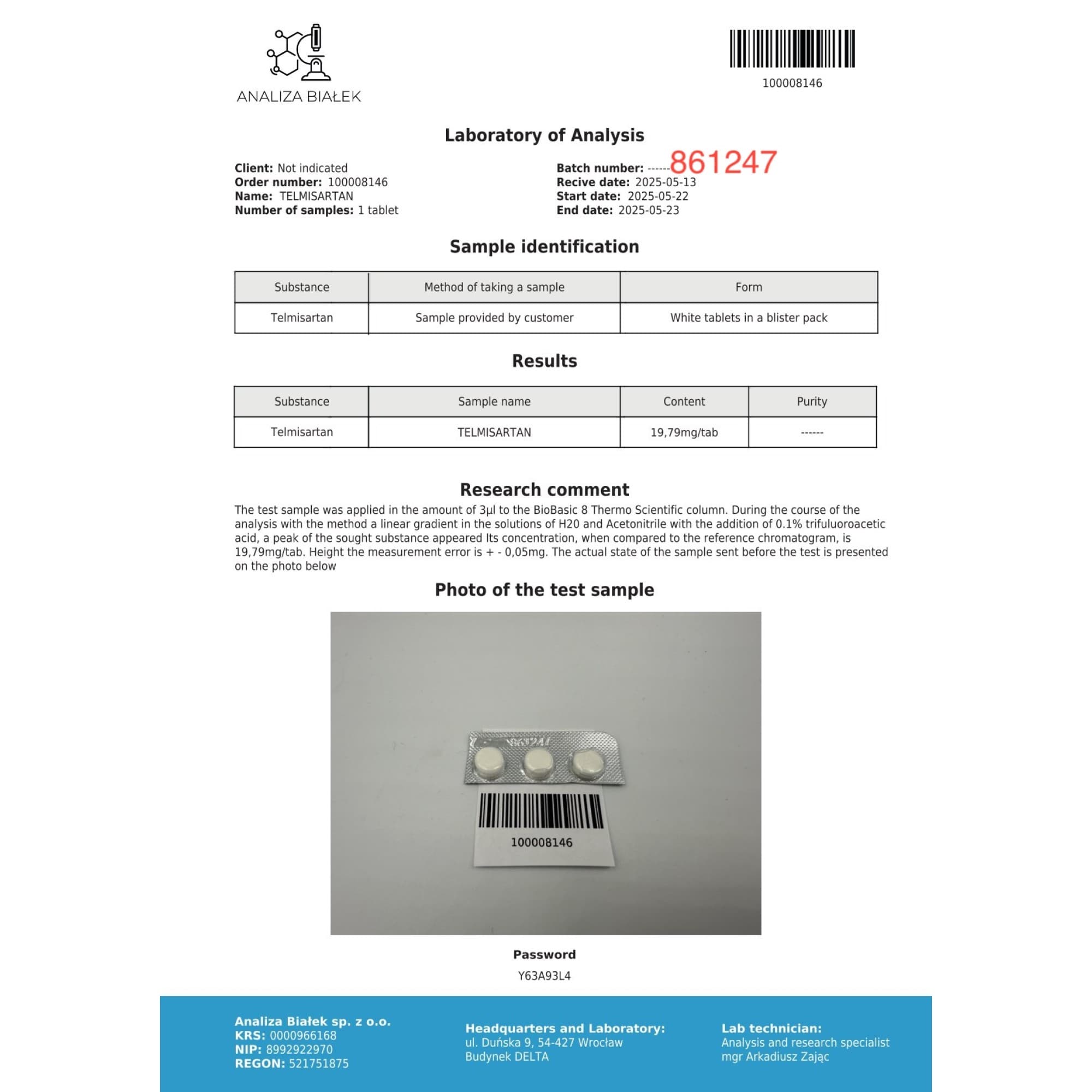 Telmisartan 20mg Driada Medical — imagem 2